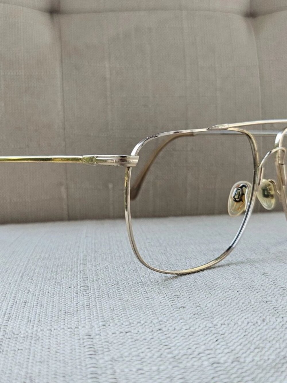 Vintage Marchon Autoflex Men Eyeglasses Frame Gold Electro Plated Eyewear Japan - Picture 3 of 11